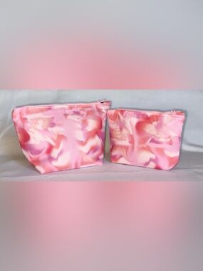 Pink Tie-Dye Cosmetic Bag Set